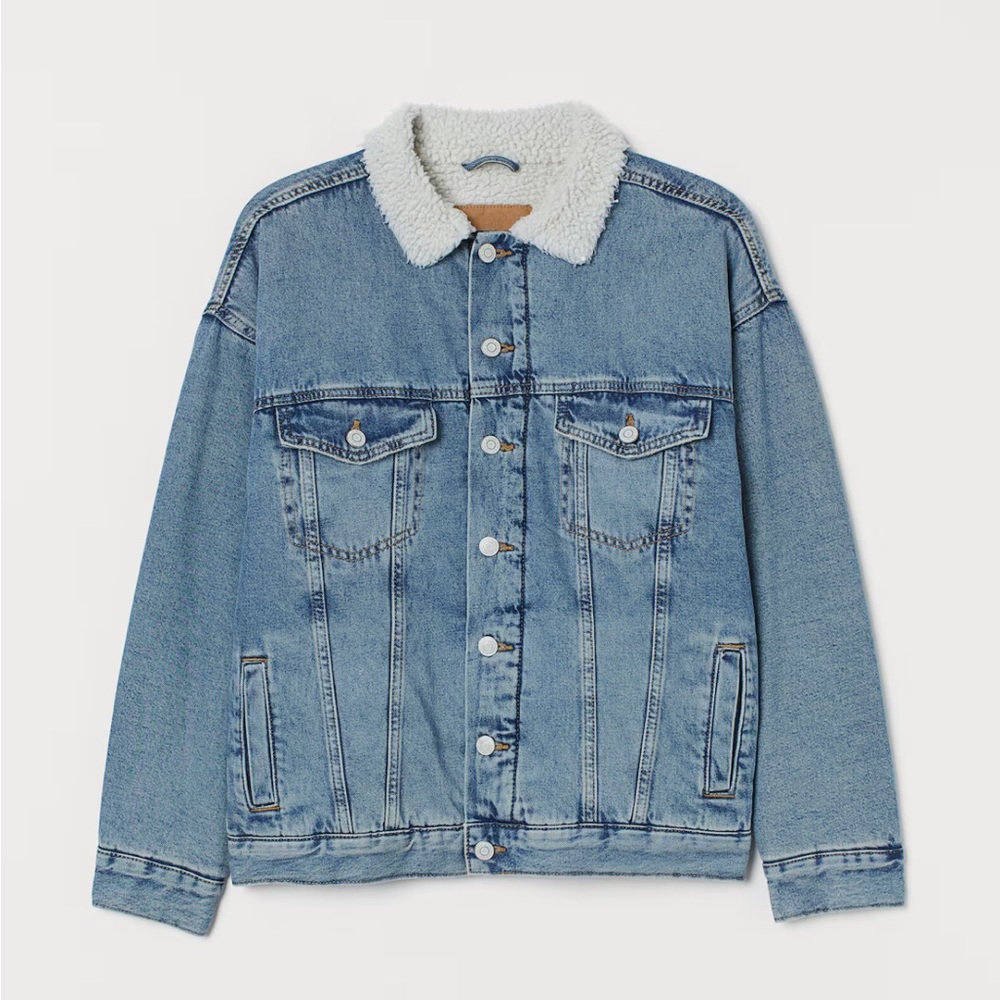 H&M &Demin Light Wash Jean Jacket